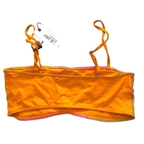 ELLEJAY Lauren Colorblock Bikini Top NWT Sz L - Picture 4 of 4
